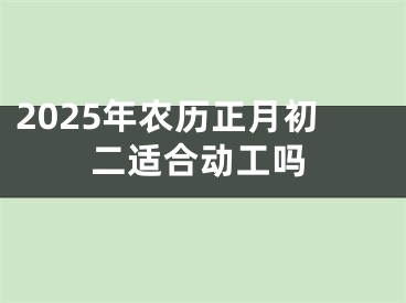 2025年农历正月初二适合动工吗