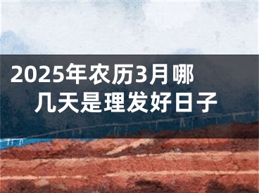 2025年农历3月哪几天是理发好日子