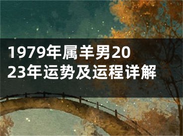 1979年属羊男2023年运势及运程详解
