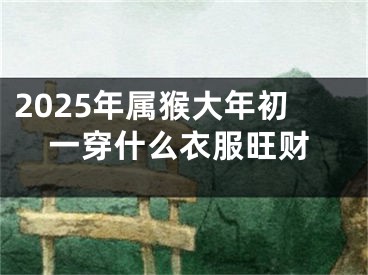 2025年属猴大年初一穿什么衣服旺财