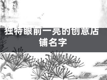 独特眼前一亮的创意店铺名字
