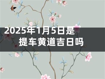 2025年1月5日是提车黄道吉日吗