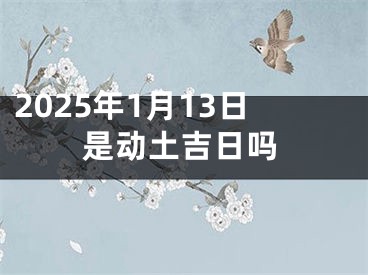 2025年1月13日是动土吉日吗