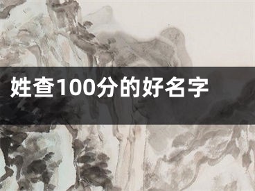 姓查100分的好名字