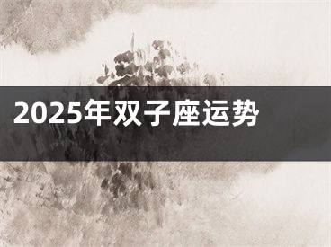 2025年双子座运势