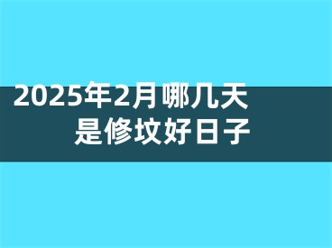 2025年2月哪几天是修坟好日子