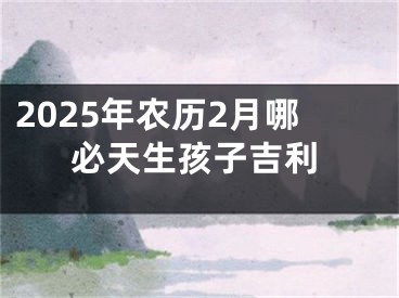 2025年农历2月哪必天生孩子吉利