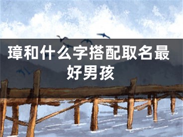 璋和什么字搭配取名最好男孩