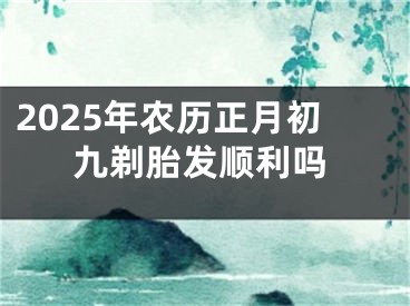 2025年农历正月初九剃胎发顺利吗