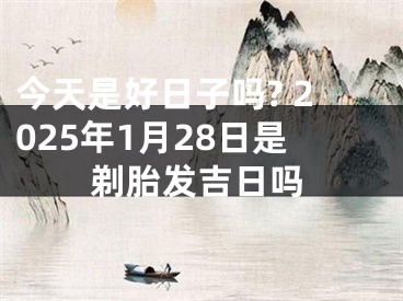 今天是好日子吗? 2025年1月28日是剃胎发吉日吗
