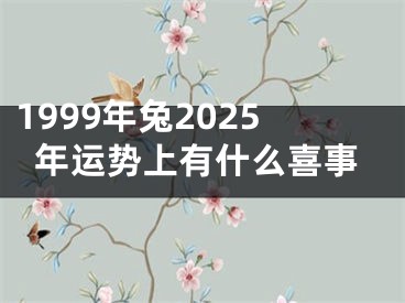 1999年兔2025年运势上有什么喜事