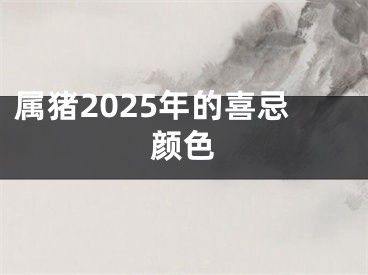 属猪2025年的喜忌颜色