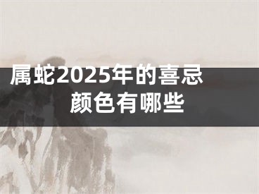 属蛇2025年的喜忌颜色有哪些