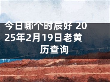 今日哪个时辰好 2025年2月19日老黄历查询