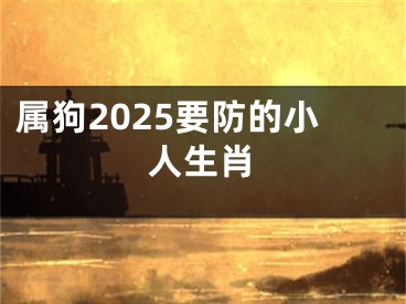 属狗2025要防的小人生肖