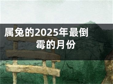 属兔的2025年最倒霉的月份