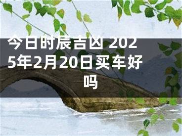今日时辰吉凶 2025年2月20日买车好吗