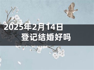 2025年2月14日登记结婚好吗