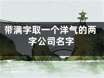 带满字取一个洋气的两字公司名字