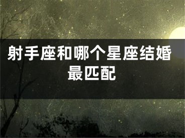 射手座和哪个星座结婚最匹配