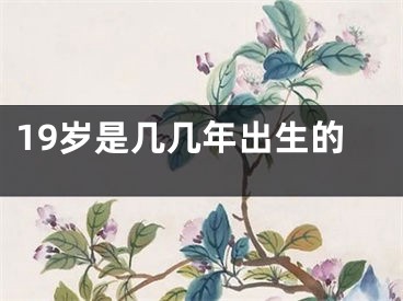 19岁是几几年出生的