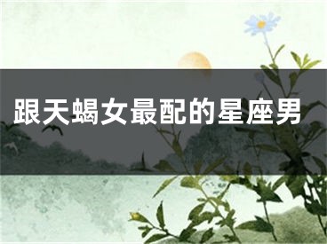 跟天蝎女最配的星座男