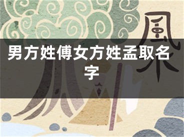 男方姓傅女方姓孟取名字