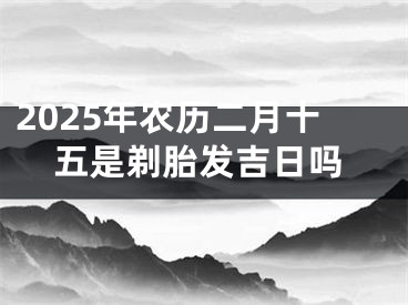 2025年农历二月十五是剃胎发吉日吗