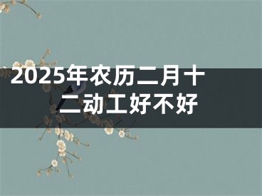 2025年农历二月十二动工好不好