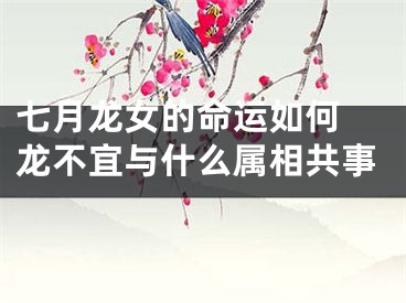七月龙女的命运如何 龙不宜与什么属相共事