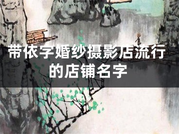 带依字婚纱摄影店流行的店铺名字