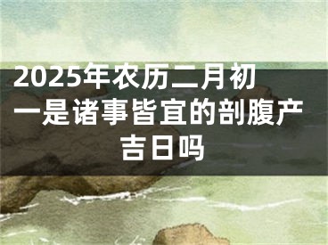 2025年农历二月初一是诸事皆宜的剖腹产吉日吗
