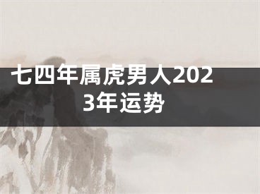 七四年属虎男人2023年运势