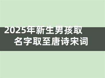 2025年新生男孩取名字取至唐诗宋词