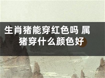 生肖猪能穿红色吗 属猪穿什么颜色好