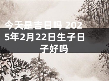 今天是吉日吗 2025年2月22日生子日子好吗