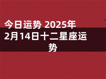 今日运势 2025年2月14日十二星座运势