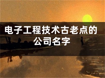 电子工程技术古老点的公司名字