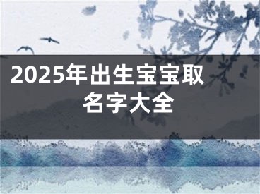 2025年出生宝宝取名字大全