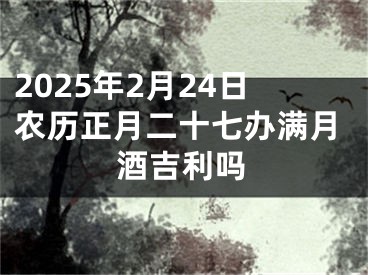 2025年2月24日农历正月二十七办满月酒吉利吗