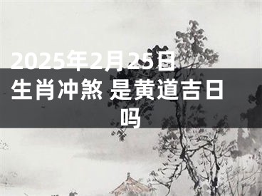 2025年2月25日生肖冲煞 是黄道吉日吗