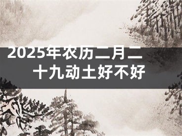 2025年农历二月二十九动土好不好