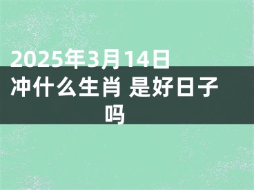 2025年3月14日冲什么生肖 是好日子吗 