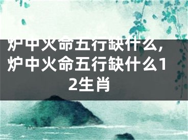 炉中火命五行缺什么,炉中火命五行缺什么12生肖