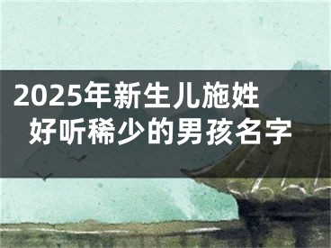 2025年新生儿施姓好听稀少的男孩名字