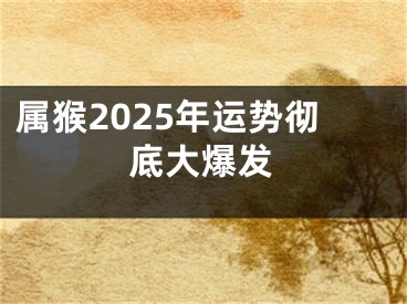 属猴2025年运势彻底大爆发