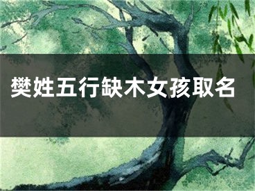 樊姓五行缺木女孩取名