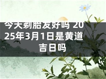 今天剃胎发好吗 2025年3月1日是黄道吉日吗