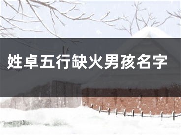 姓卓五行缺火男孩名字