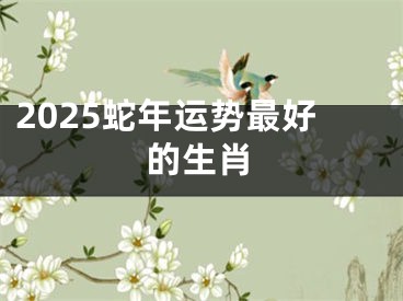 2025蛇年运势最好的生肖